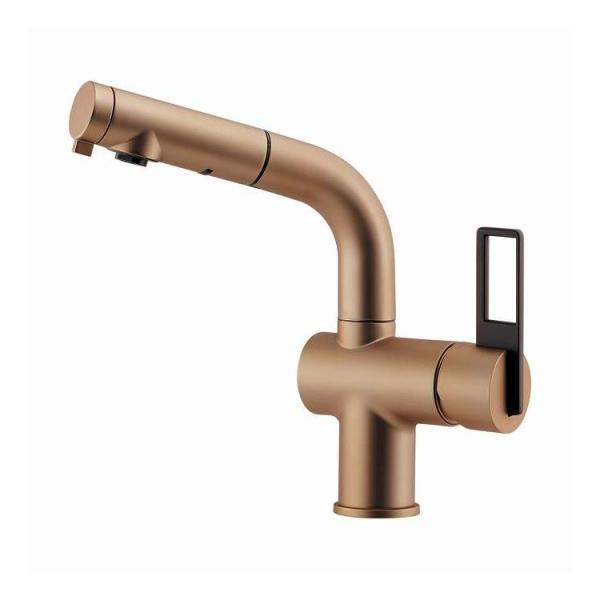 シングル引出混合栓 GD カクダイ 184-425A-GB 代引不可