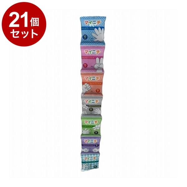 単品21個セット マイニチウエットティッシュ 10枚入 7連パック AI-WILL