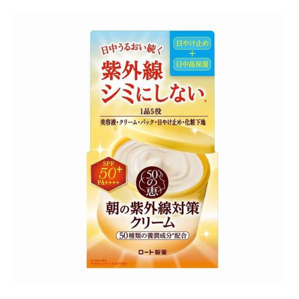 単品14個セット ロート製薬 50の恵 朝の紫外線対策クリーム 90g 基礎化粧品 クリーム ジェル...