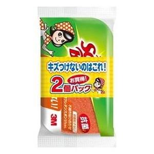 単品12個セット スコッチブライト抗菌ウレタンたわしリーフ型2P スリーエムジャパン 代引不可