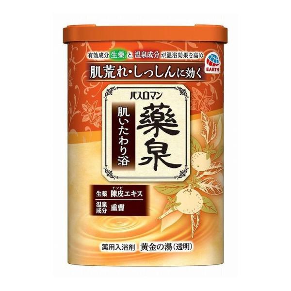 単品6個セット アース製薬 バスロマン薬泉 肌いたわり浴 600G 入浴剤 代引不可