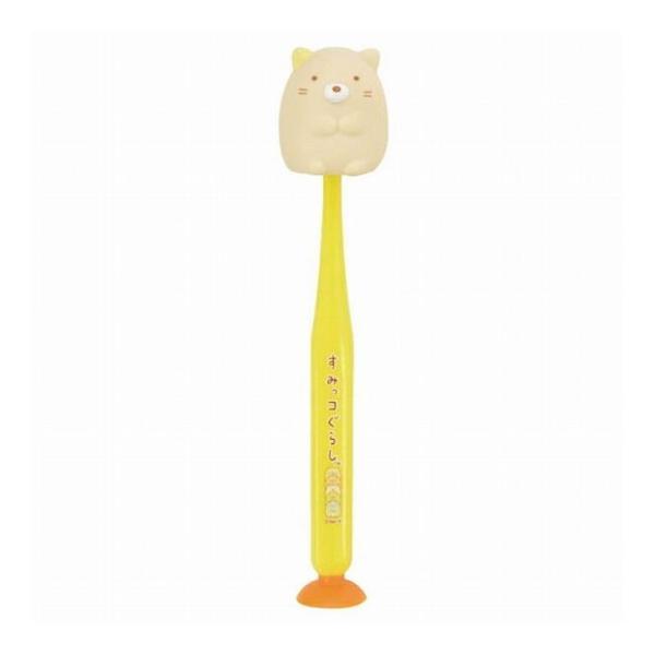 ユーカンパニー すみっコぐらし 吸盤&amp;キャップ付きマスコット歯ブラシ ねこ 1本入