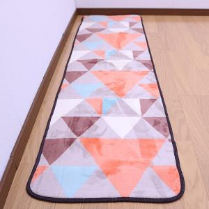 洗えるキッチンマット 50×210cm 長方形 フランネルマット 洗える キッチン ホットカーペット対応 おしゃれ 韓国