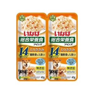 24個セット いなば ツインズ 14歳からのとりささみ 鶏軟骨&人参入り 80g 40g×2 x24