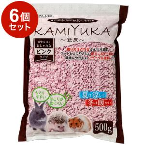 6個セット シーズイシハラ クリーンモフ KAMIYUKA ピンク 500g x6 3kg 小動物用 床材 紙床 かみゆか 日本製 国産 うさぎ ハムスター ケージ ゲージ｜rcmdse