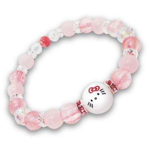 タイチンルチルクォーツ× ハローキティのスクエアカット 天然石 ブレスレット ハローキティ 天然石ブレスレット ブレスレット サンリオ ハロー