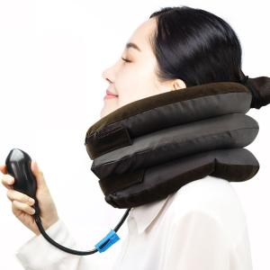 エアクッション ネックホールド 空気式 ストレッチ 矯正 コンパクト トラベル ストレートネック 首筋 首 伸ばす 首枕 首まくら MCZ-179