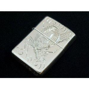 Zippo 全国一律送料無料 ジッポ 純銀 龍 15 スターリングシルバー
