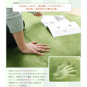 低反発・高反発ハイブリッド2層式・フランネル調 マイクロファイバーラグ FranFille フランフィーユ スクエアタイプ 長方形190×240cm｜rcmdse｜06