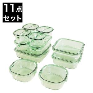 イワキ iwaki 耐熱ガラス 保存容器 グラスコンテナ 11個セット