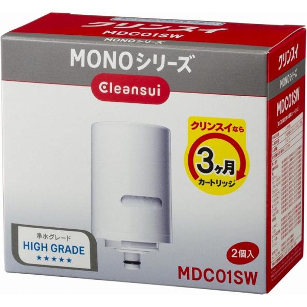 クリンスイ 蛇口直結型 浄水器 カートリッジ MDC01SW 2個 セット MONOシリーズ モノシ...