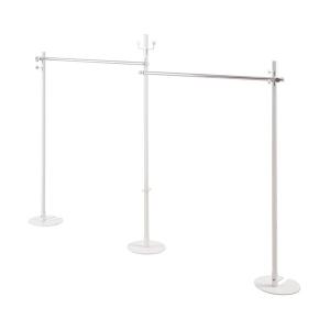 新室内物干し兼用ハンガー メイルオーダー ポールハンガー可変式 ホワイト色 ポールハンガー ハンガーラック ワードローブ 衣類収納 服吊 代引不可