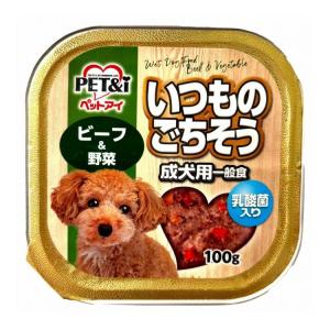 ペットアイ いつものごちそう 犬用トレー 100g ビーフ野菜