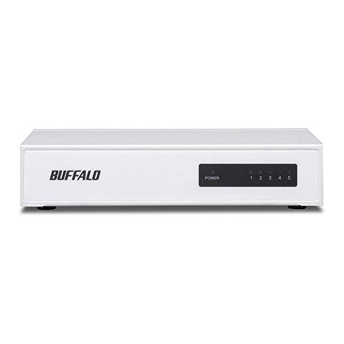バッファロー 10/100Mbps対応 スイッチングHub 金属筐体/電源内蔵モデル 5ポート ホワ...