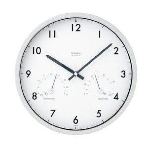 Lemnos Air clock 温湿度計付電波時計 ブラウン LC09-11W BW｜rcmdse