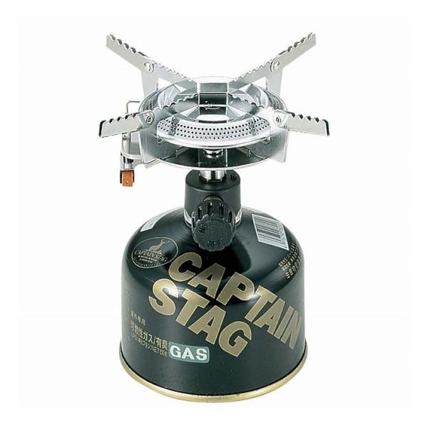 キャプテンスタッグ オーリック 小型ガスバーナーコンロ 圧電点火装置付き ケース付き M-7900 ...