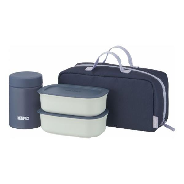 サーモス 真空断熱 スープランチセット 800ml グレーネイビー JEH-800保温 保冷 パスタ...