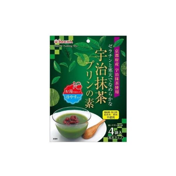 単品12個セット 今岡製菓 ゼラチンと寒天で宇治抹茶プリンの素 72g 代引不可
