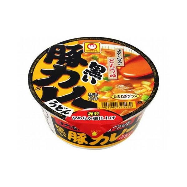 まとめ買い マルちゃん 黒い豚カレーうどん カップ 87g x12個セット 食品 まとめ セット セ...