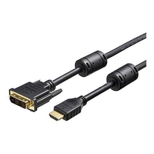 BUFFALO HDMI:DVI変換ケーブル コア付 5.0m ブラック BSHDDV50BK 代引...