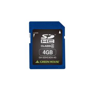 グリーンハウス SDHCカード 4GB クラス4 +データ復旧サービス GH-SDHC4DA-4G 代引不可｜rcmdse