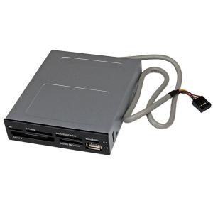 StarTech ZSTEC 3.5インチ フロントベイ内蔵型 USB 2.0 マルチメディアメモリーカードリーダー　22-in-1　ブラック 35F(代引き不可)｜rcmdse