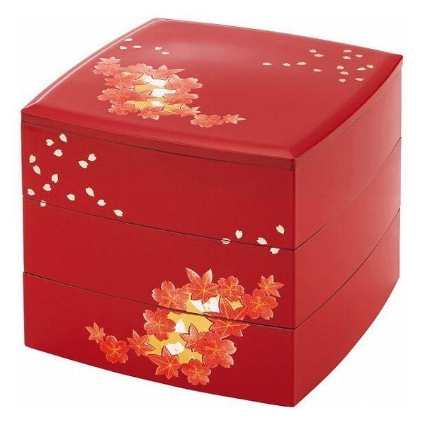 紀州塗 桜 三段重箱 310-5 漆器 漆器箱 樹脂製重箱 代引不可