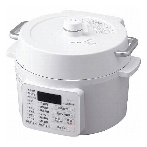 アイリスオーヤマ 電気圧力鍋 2.2l PCーMA2-W 電化製品 電化製品調理機器 電気鍋 代引不...