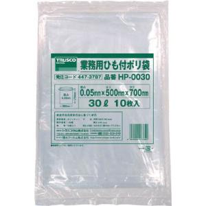 ＴＲＵＳＣＯ 業務用ひも付きポリ袋0．05Ｘ45Ｌ 10枚入 HP-0045 清掃用品・ゴミ袋