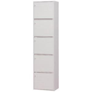 アイリスオーヤマ カラーボックス(CBボックス) A4・5段扉付 W415×H1680mm オフホワ...