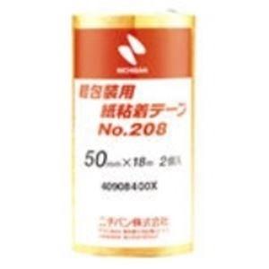 （業務用10セット）ニチバン 紙粘着テープ 208-50 50mm×18m 2巻 ×10セット 代引...