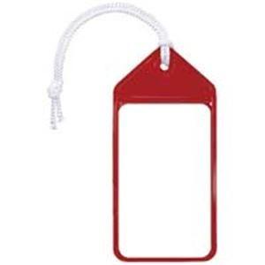 （業務用10セット）共栄プラスチック ネームタッグ旅行名札 C-80-5-R レッド 5枚 代引不可
