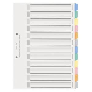 （まとめ） コクヨ カラー仕切カード（PP） ファイル用 A4タテ 2穴 6色 12山見出し+扉紙 ...