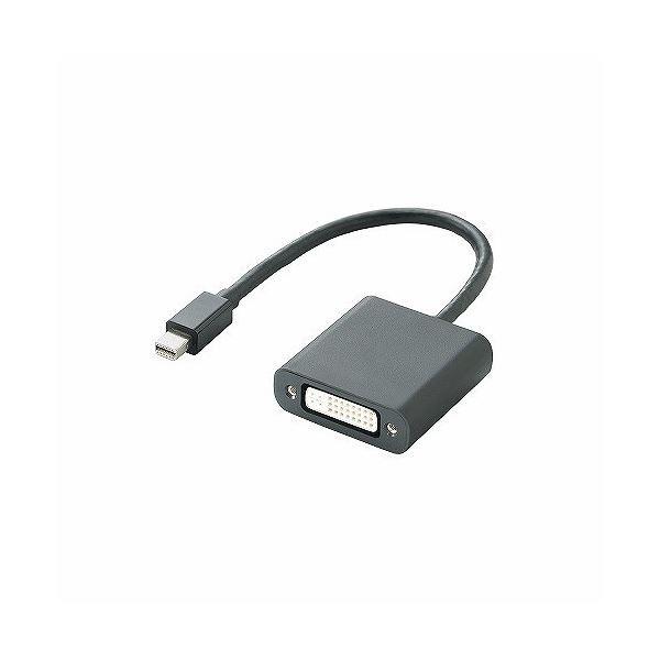 (まとめ)エレコム Mini DisplayPort-DVI変換アダプタ AD-MDPDVIBK〔×...