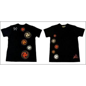 戦国武将Tシャツ 〔小早川家 右三つ巴〕 XS...の詳細画像1