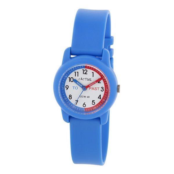 CACTUS（カクタス） キッズ腕時計 ティーチングウォッチ ブルー CAC-69-M03 ホワイト...