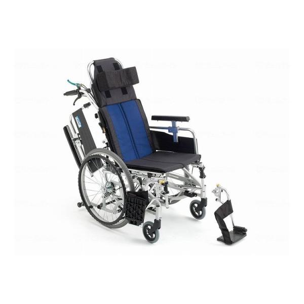 ミキ BAL 11 ティルト&amp;リクライニング自走型車いす ブルー A 2 ナイロン 40 CJ008...