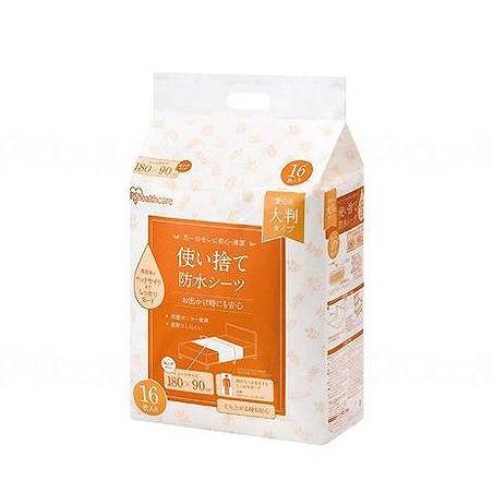 アイリスオーヤマ 使い捨て防水シーツ大判タイプ16枚X2袋 ケース /-/ロング 297524 ロン...