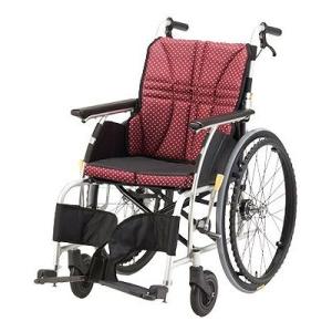 日進医療器 車いす 車椅子 ウルトラシリーズ 自走式 NA-U1 ワイン 42cm 代引不可