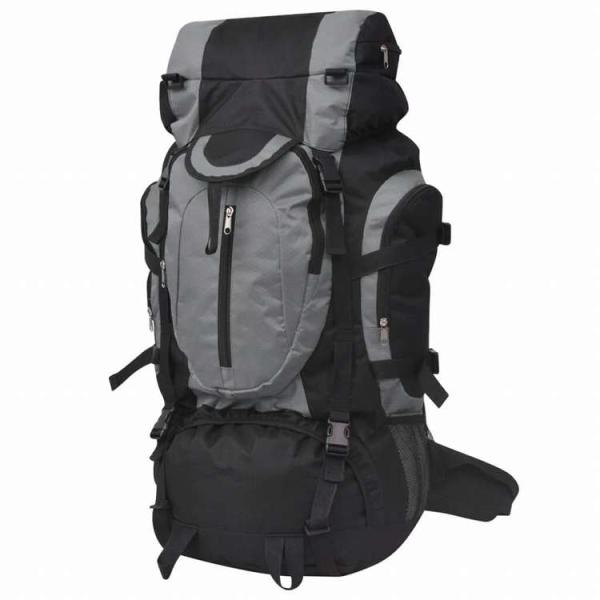 vidaXL 登山用リュック XXL 75L ブラック グレースーツケース かばん バックパック 代...