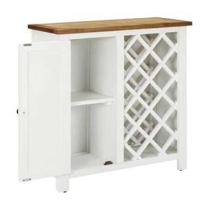 vidaXL ワインキャビネット 80x32x80cm オーク無垢材家具 キャビネット 収納 ワイン...