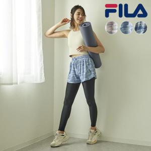 フィラ FILA プリントパンツレギンス2点 レディース パンツ レギンス ヨガ ジム フィットネス 水陸両用 かわいい おしゃれ スポーツ 運動 動きやすい｜rcmdsp