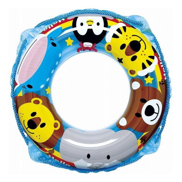 イガラシ アニマルフレンドウキワ ブルー 45cm ビニールプール 浮き輪 プール 家庭用 水遊び