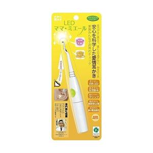 ののじ ののじ耳かき LED ママミエール ホワイト ELB-01GW 衛生医療 ケア用品 耳のケア用品 耳かき ライト付き レーベン販売｜rcmdsp