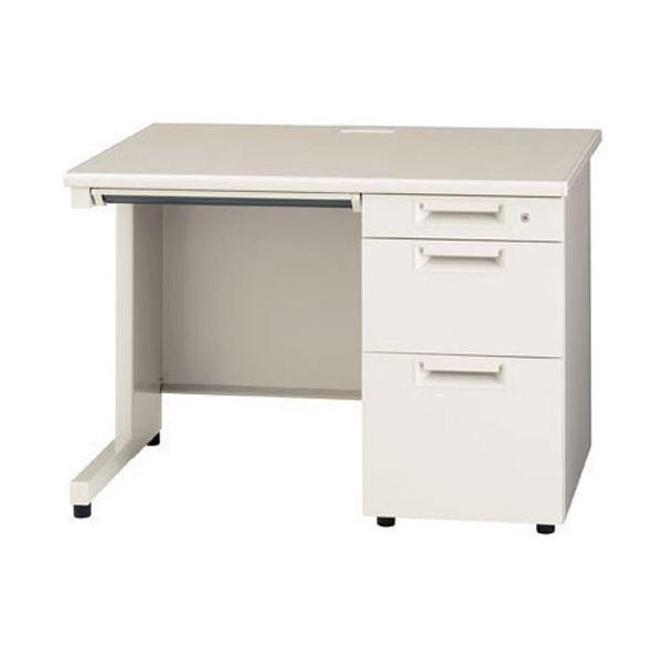 プラス 片袖机 JS-107D-3 LGY エルグレー 代引不可