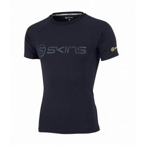 SKINS スキンズ SOFT Compression Wear メンズ スキンフィットシャツ SAS2716X カラー ブラック×グレー サイズ XO｜rcmdsp