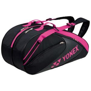 Yonex ヨネックス TEAM SERIES ラケットバッグ6 リュック付き・テニスラケット6本用 BAG1732R カラー ブラック×ピンク｜rcmdsp