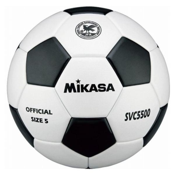 ミカサ サッカーボール 検定球5号 ホワイト×ブラック SVC5500WBK MIKASA