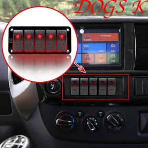 ５連スイッチパネル　レッドLED 　配線済み　AP2 zn6