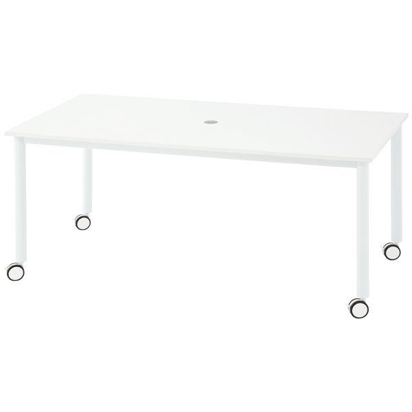 アール・エフ・ヤマカワ　キャスターテーブル　ホワイト　幅1600×奥行800×高さ700mm　1台